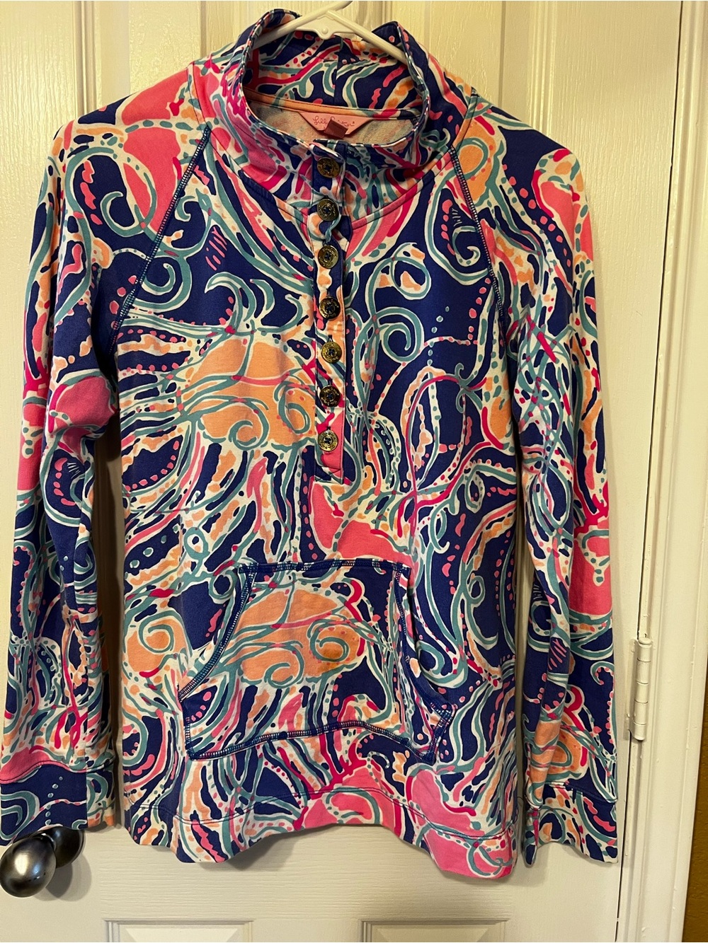 Lilly Pulitzer "Captain" Popover in  "Jellies Be Jammin”, Size M